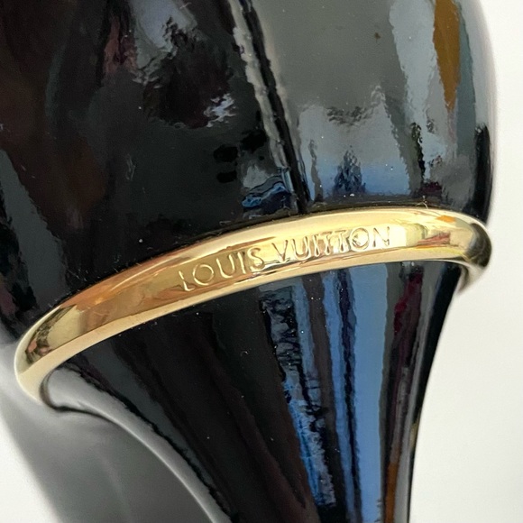 Louis Vuitton Black Patent Leather Peep Toe Platform High Heel Pumps Size 41 - Picture 7 of 16